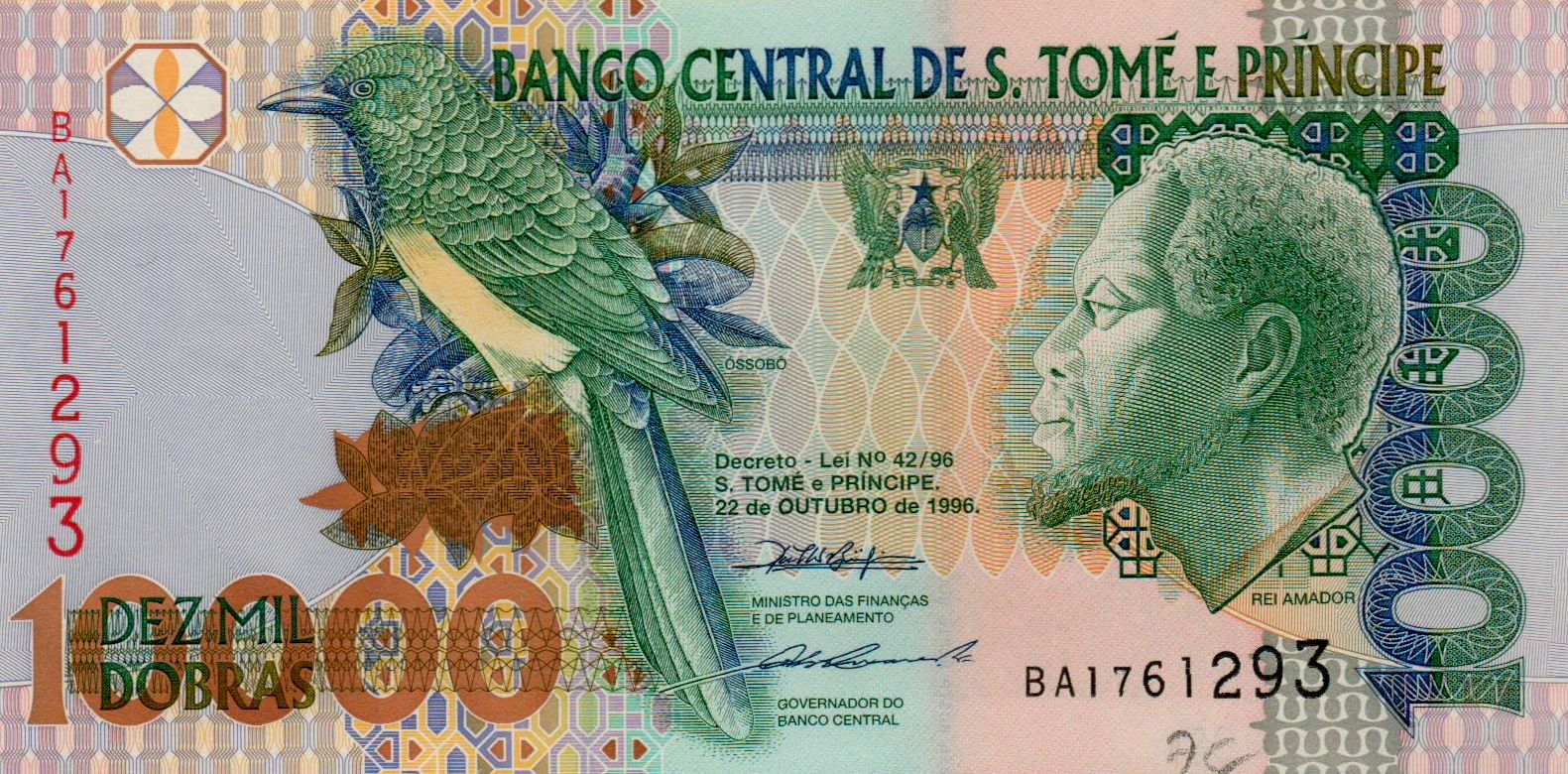 Sao Tome E Principe 10000 1996 UNC P-66/b
